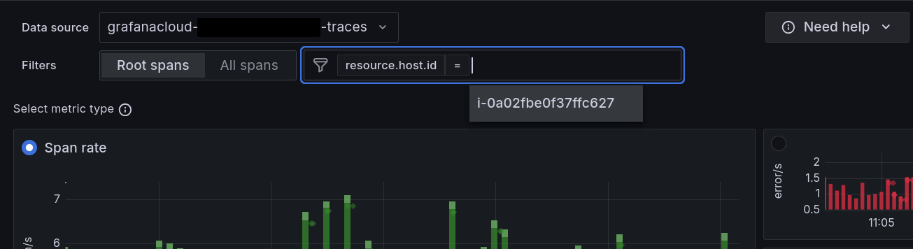 Finding traces by EC2 instance ID