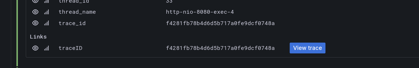 Correlate from a log to a trace