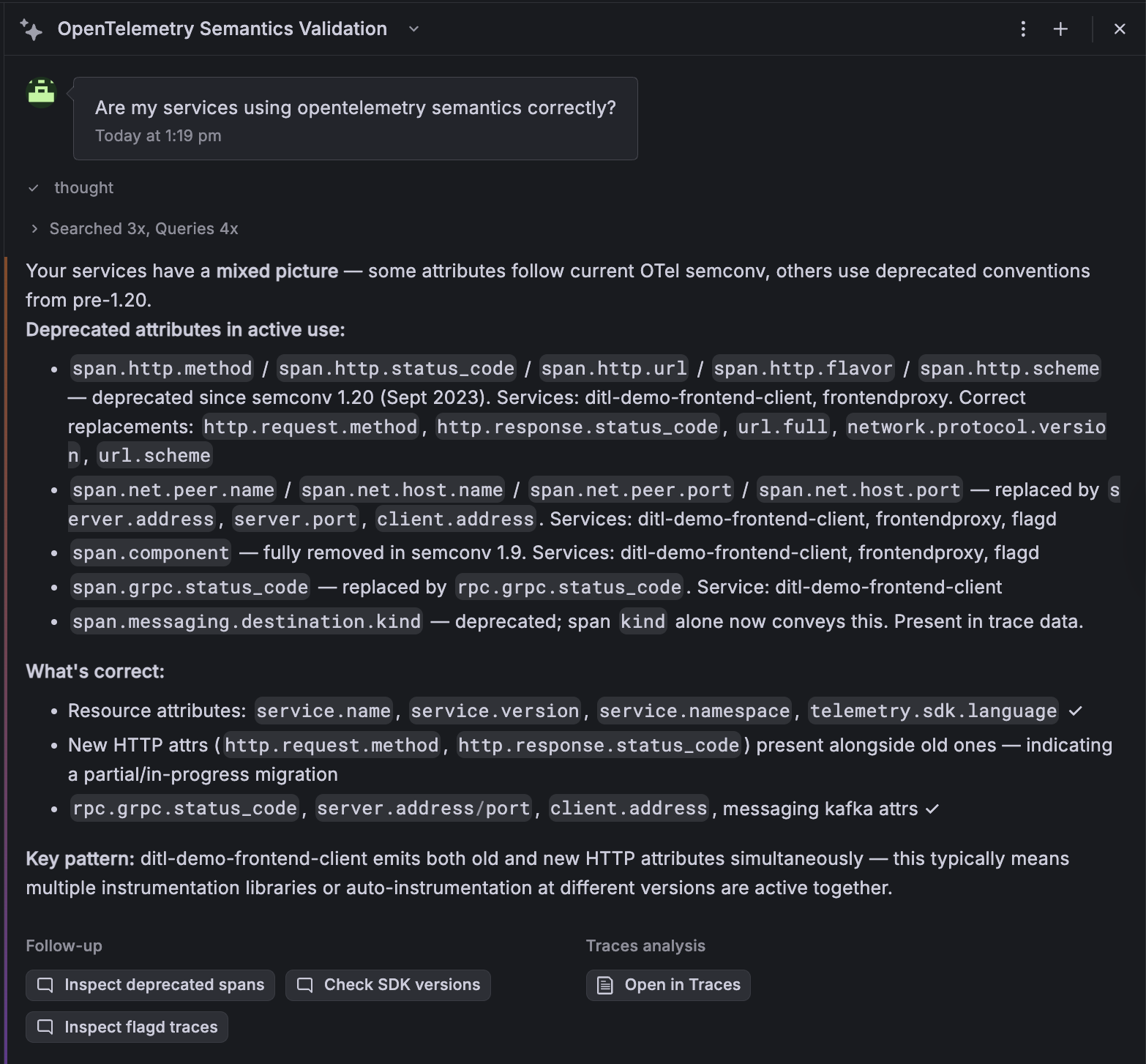 Assistant checking semantic correctness